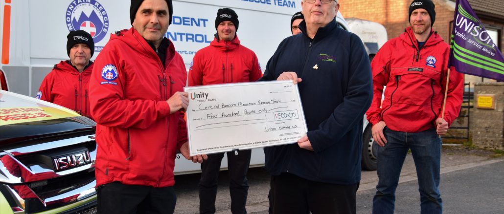 Branch Secretary Peter Crews, handing over our donation