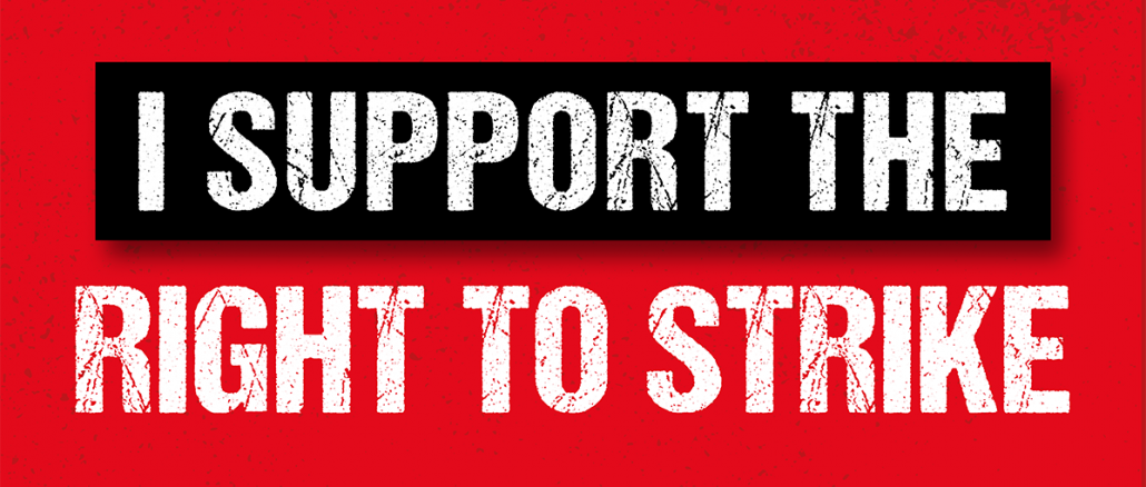 Facebook graphic- support right to strike
